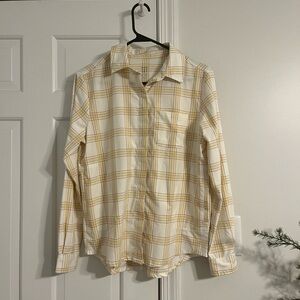Title nine yellow plaid shirt